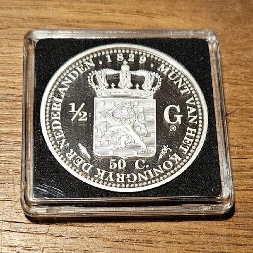 Herdenkingsmunt / penning 1/2 gulden Willem I (1826), Postzegels en Munten, Munten | Nederland, ½ gulden, Ophalen of Verzenden