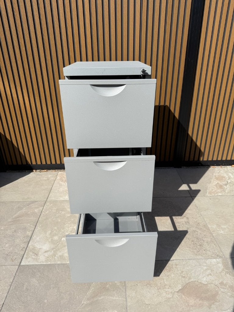 IKEA ERIK metalen archiefkast – 3 lades – afsluitbaar, Ophalen, Minder dan 50 cm, Gebruikt, 100 tot 150 cm