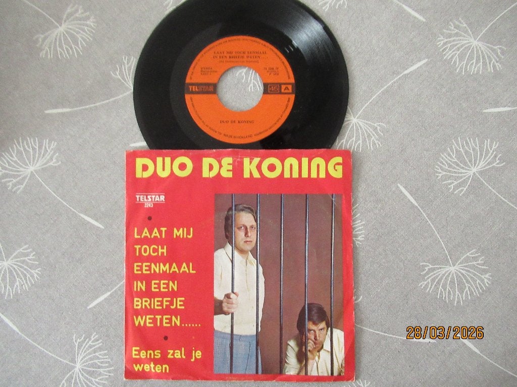 Duo de koning   Laat mij toch eenmaal in een briefje Weten, Ophalen of Verzenden, Gebruikt, Nederlandstalig