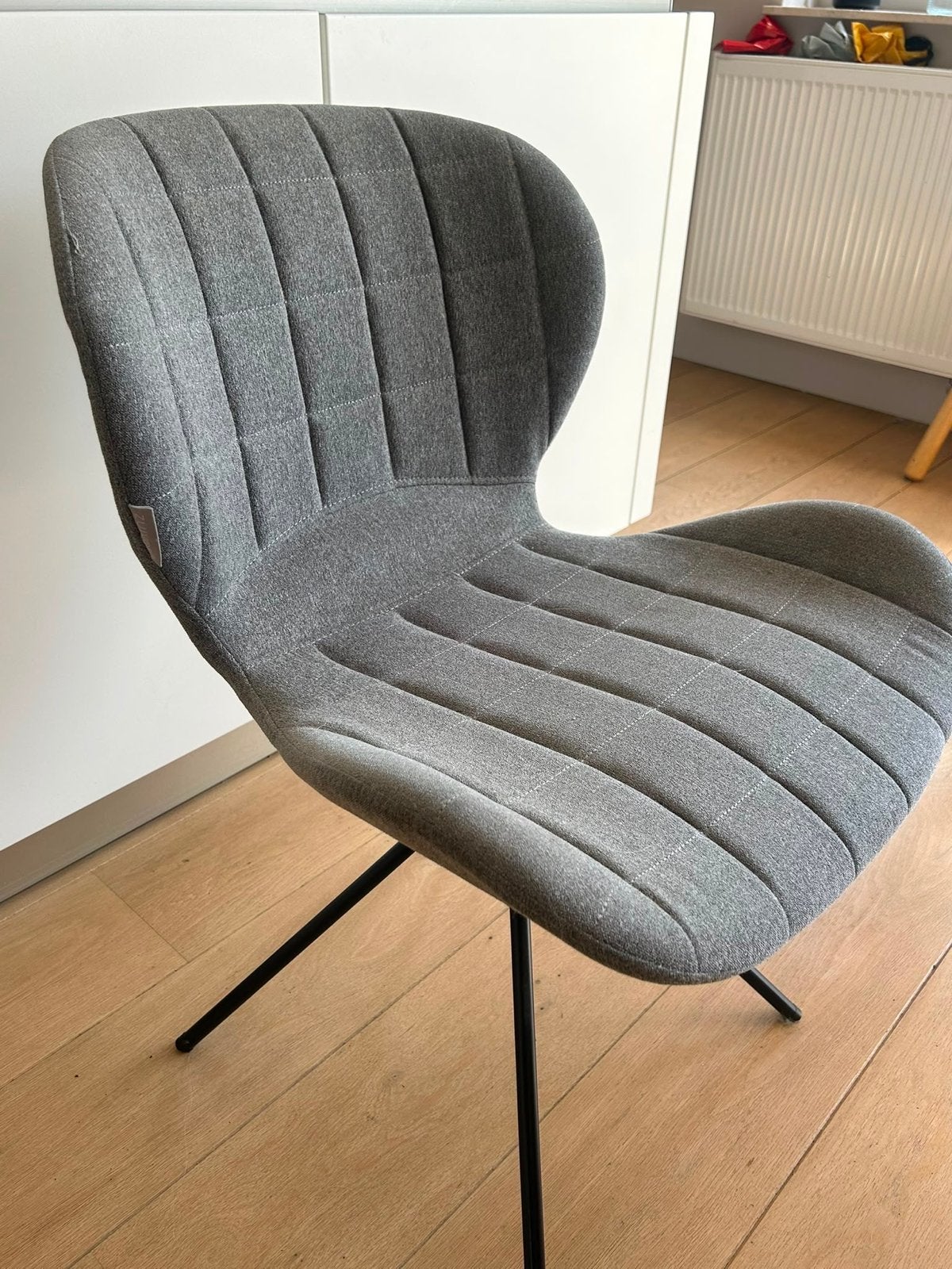 Set van 4 Zuiver OMG Stoelen - Grijs, Huis en Inrichting, Stoelen, Ophalen, Zo goed als nieuw, Vier, Stof