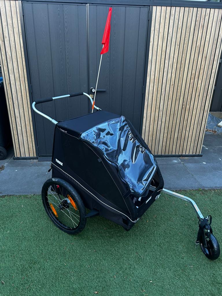 Thule xt coaster z.g.a.n. 2 pers met extra’s!, Ophalen, Opvouwbaar, Zo goed als nieuw, Kinderkar