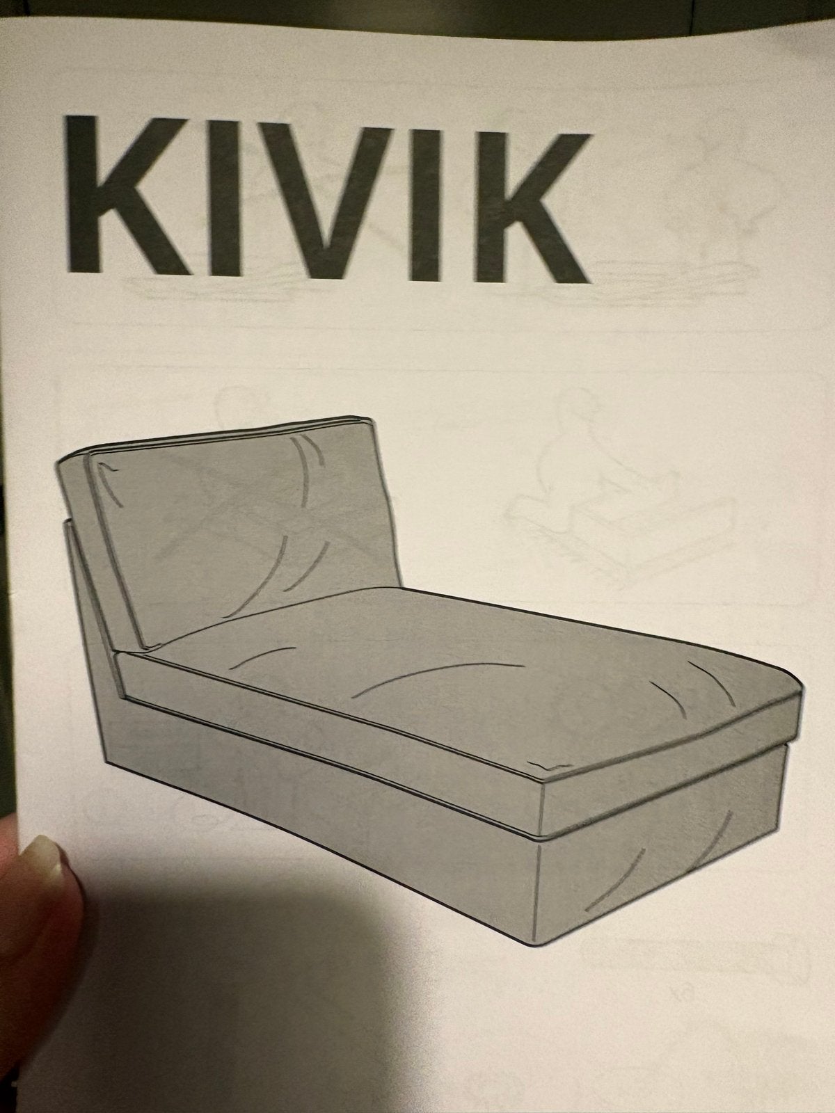 IKEA KIVIK Chaise longue - nieuw, Huis en Inrichting, Eenpersoons, Ophalen of Verzenden, Zo goed als nieuw, Minder dan 150 cm