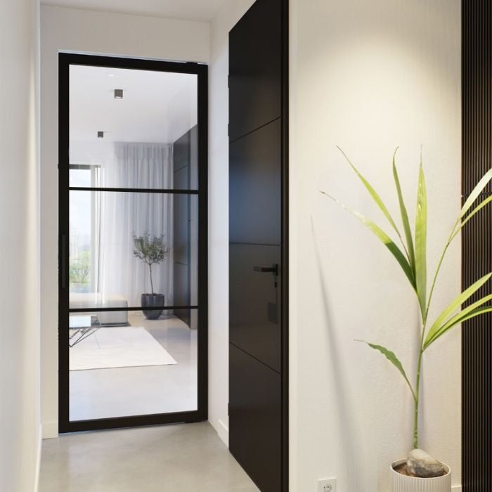 Skantrae SlimSeries SSL 14503 Blank Glas, Ophalen, 80 tot 100 cm, Binnendeur, Nieuw