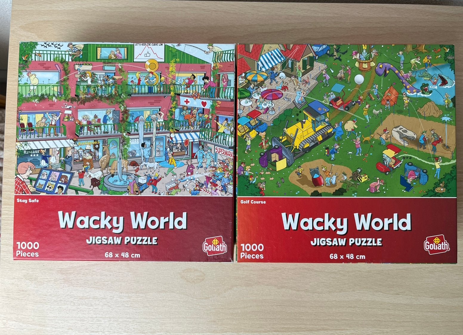 2 Wacky World puzzels, Ophalen of Verzenden, 500 t/m 1500 stukjes, Zo goed als nieuw