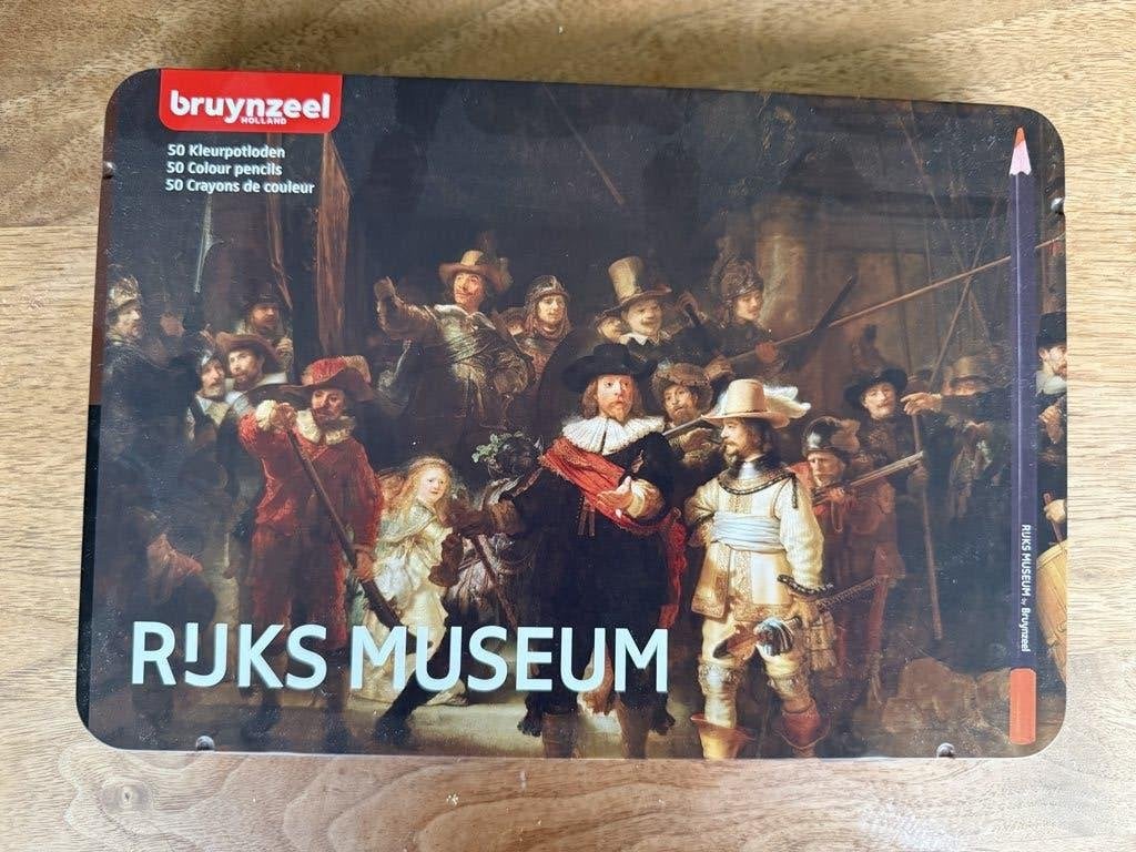 Bruynzeel Rijksmuseum-Nachtwacht doos met 50 kleurpotloden, Hobby en Vrije tijd, Tekenen, Ophalen of Verzenden, Zo goed als nieuw