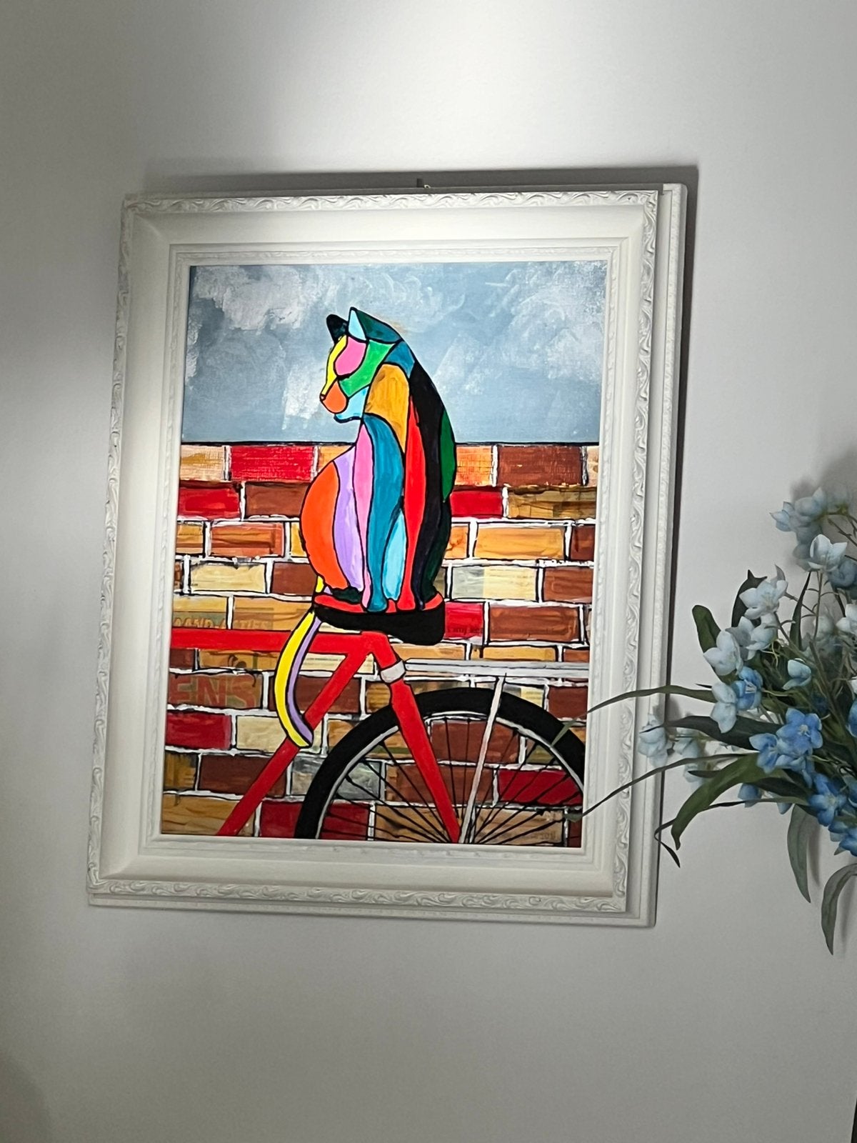 Actyl schilderij op verschillende soorten papier, Antiek en Kunst, Ophalen of Verzenden