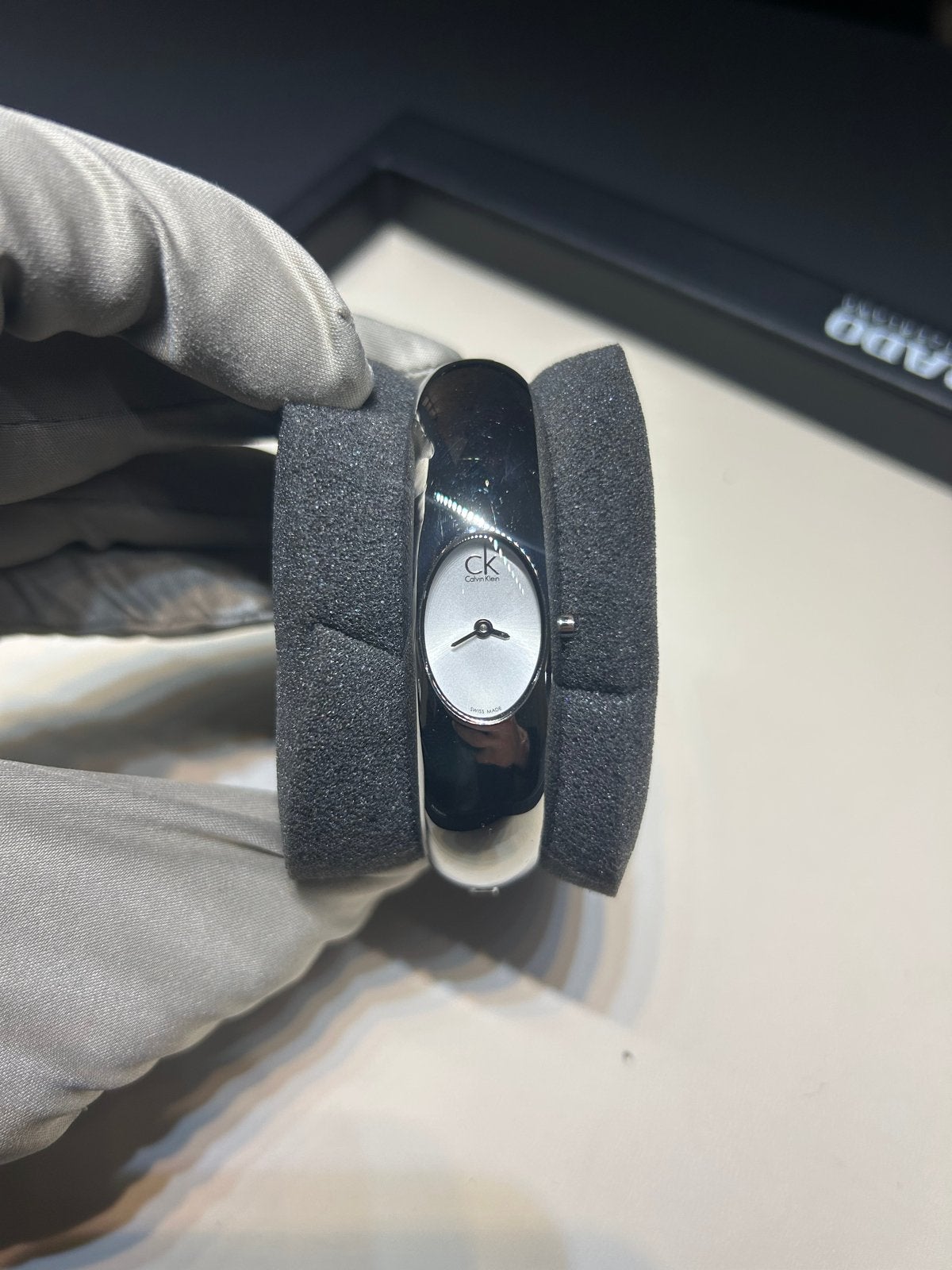 Calvin Klein Dames Horloge Solid Bangle K1Y231, Overige merken, Staal, Polshorloge, Nieuw