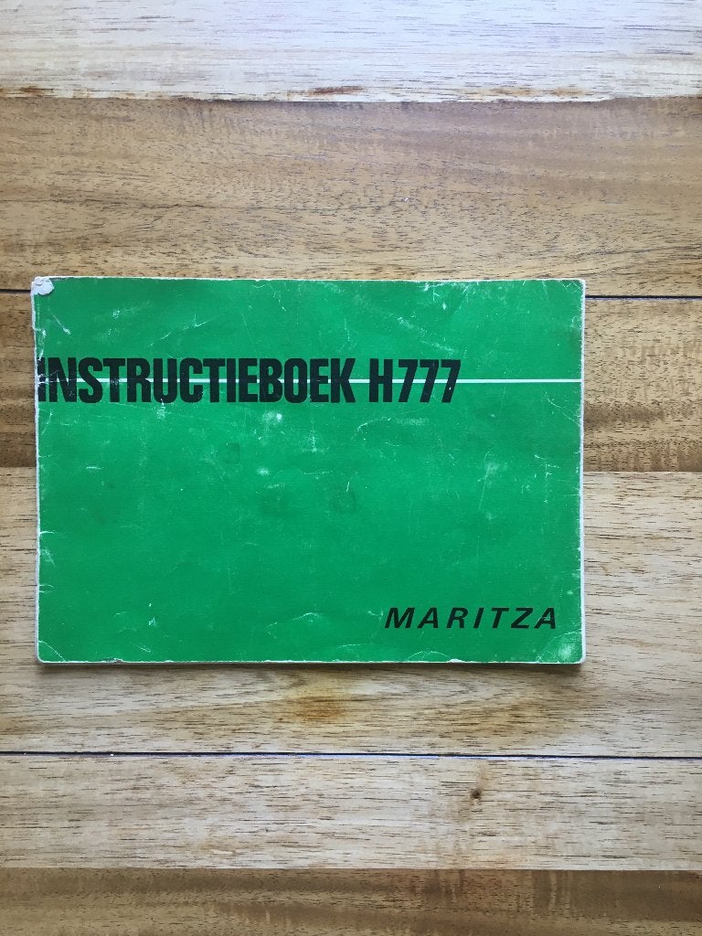 instructieboekje Maritza H777, Ophalen of Verzenden