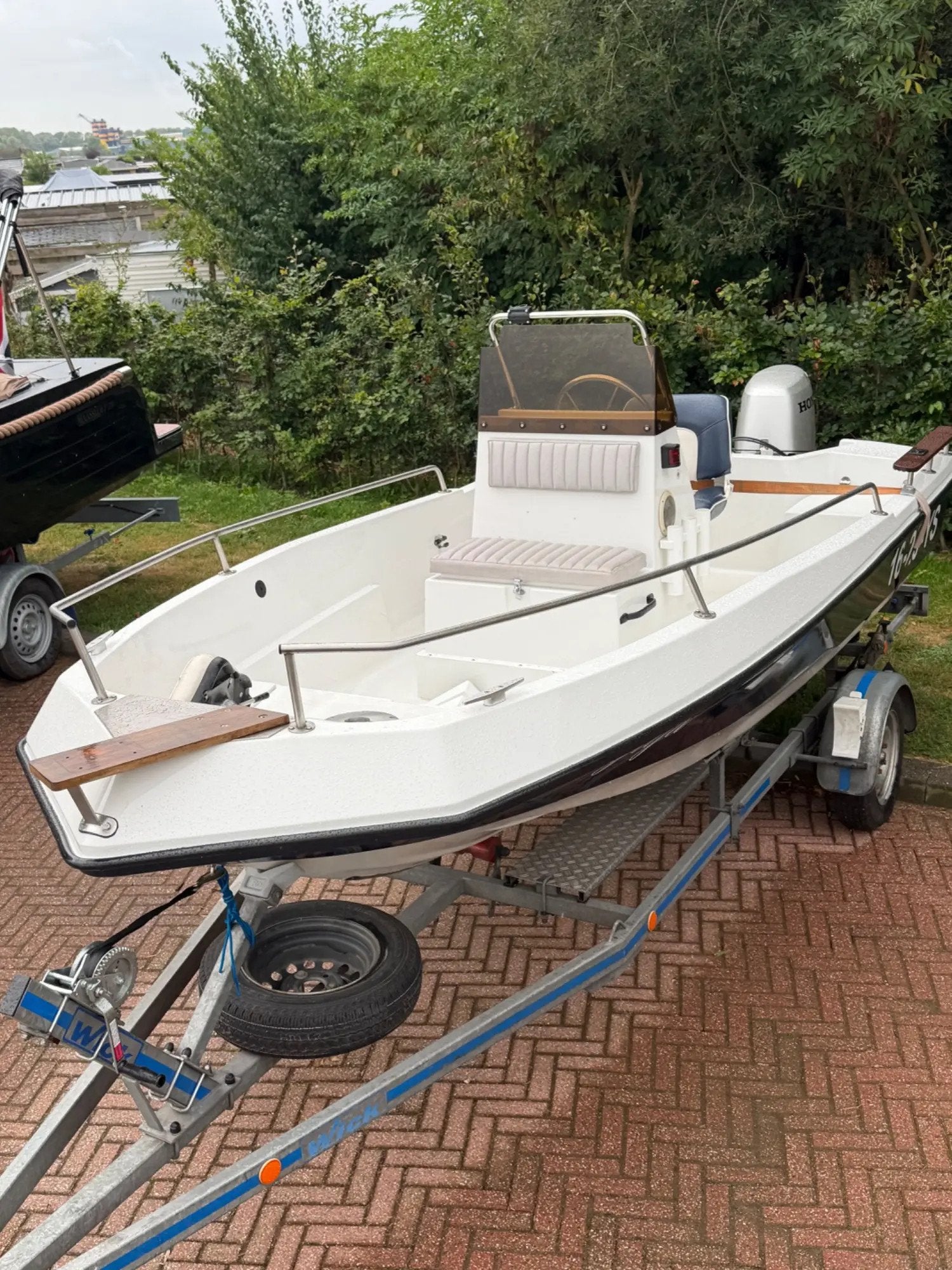 Elan 450 Inc Honda 40pk en trailer in nieuwstaat, Overige merken, Gebruikt, Overige brandstoffen, 5 m