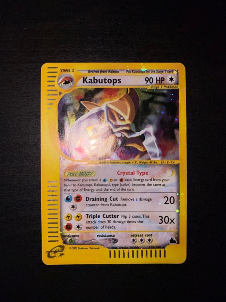Kabutops Skyridge Holo 150/144, Ophalen of Verzenden, Zo goed als nieuw