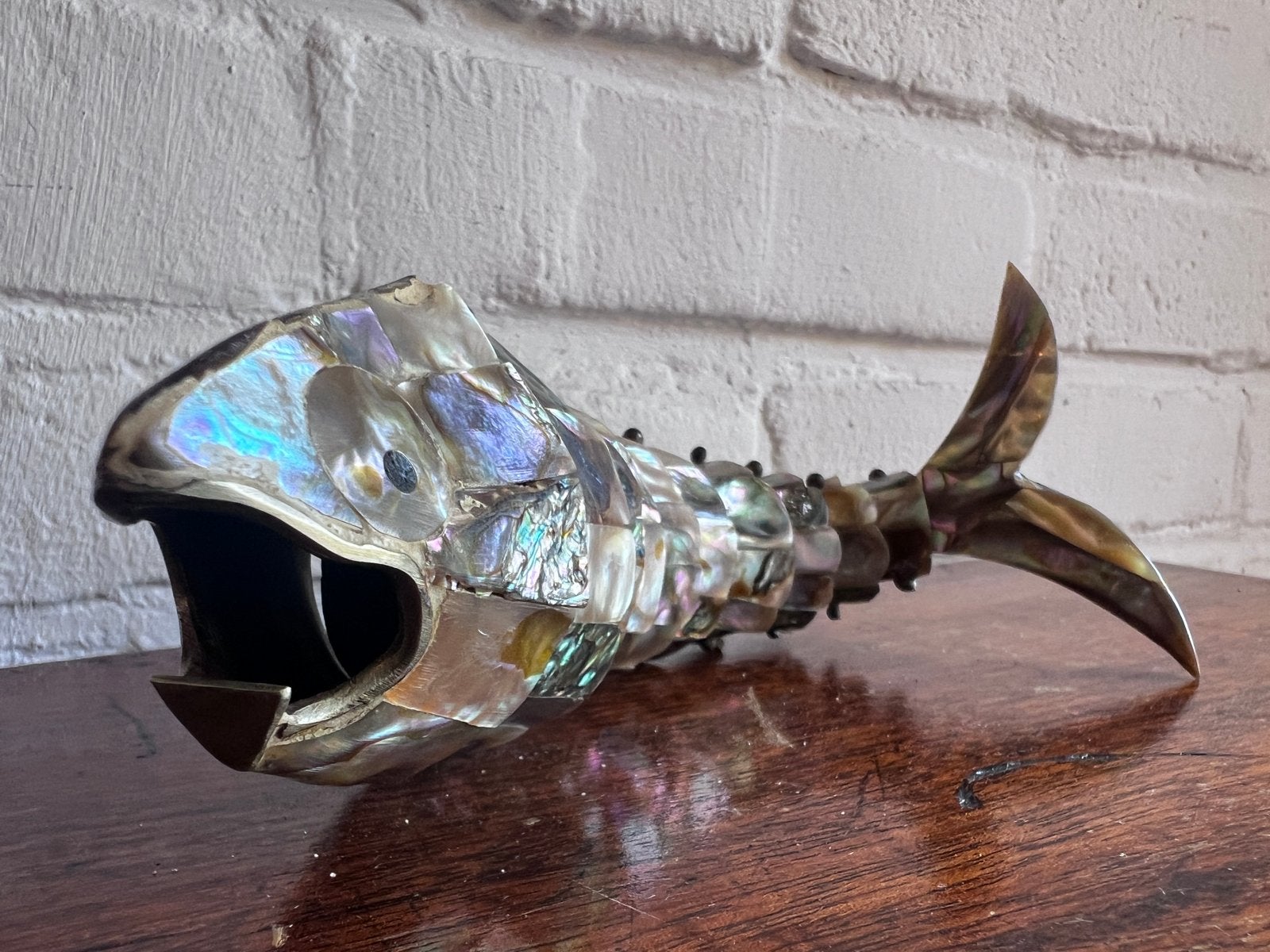 Parelmoer Vis Flessenopener - Vintage Design, Ophalen of Verzenden
