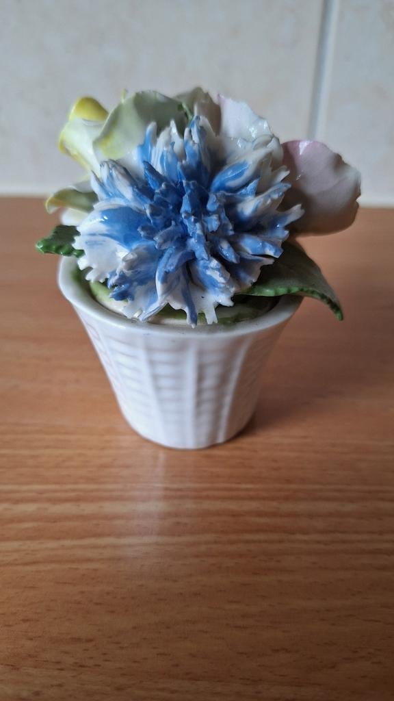 Radner porseleinen bloempotje met bloemen, Ophalen of Verzenden