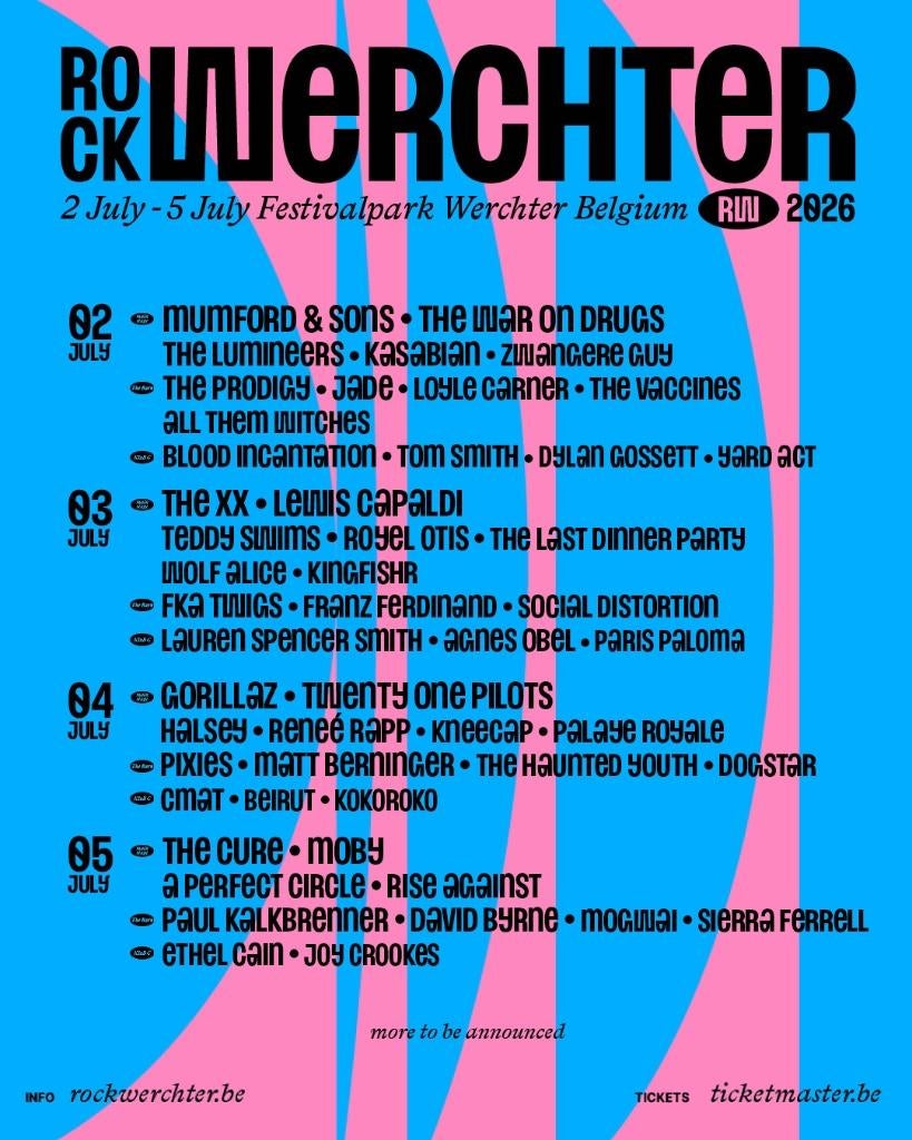 2x Rock Werchter zaterdag tickets 2026, Twee personen