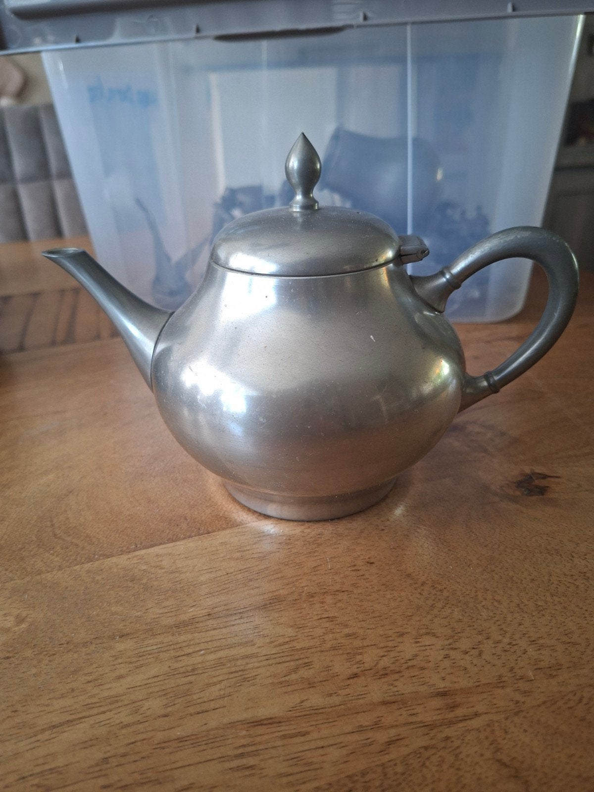 Vintage tinnen theepot, Real Pewter 947, Ophalen of Verzenden