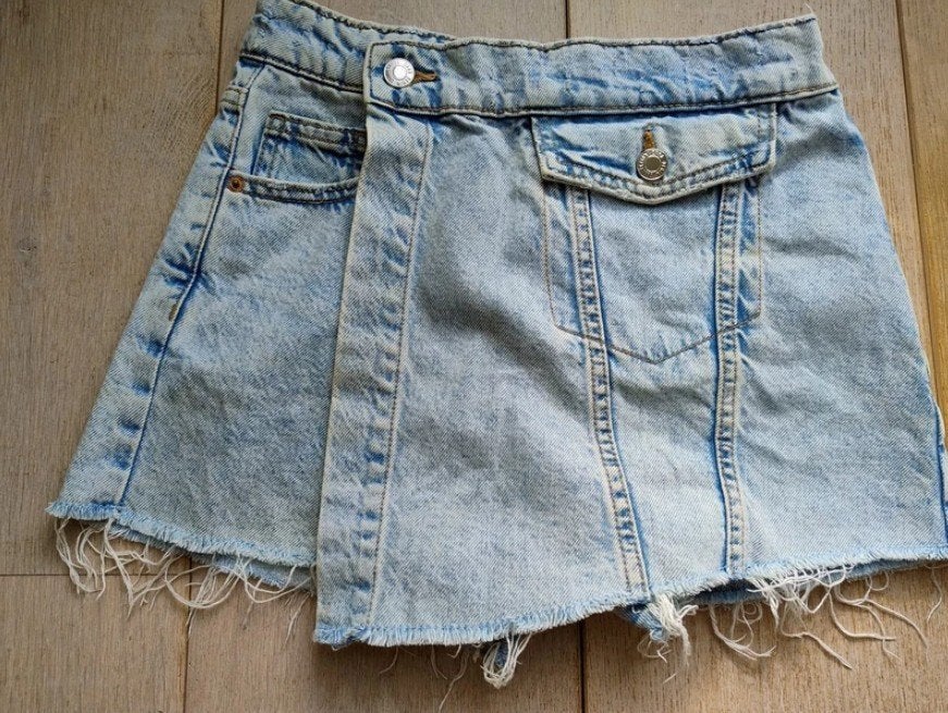 ZARA denim broekrok | maat 152 (11-12 jr) | verstelbaar, Broek, Gebruikt, Meisje, Ophalen of Verzenden