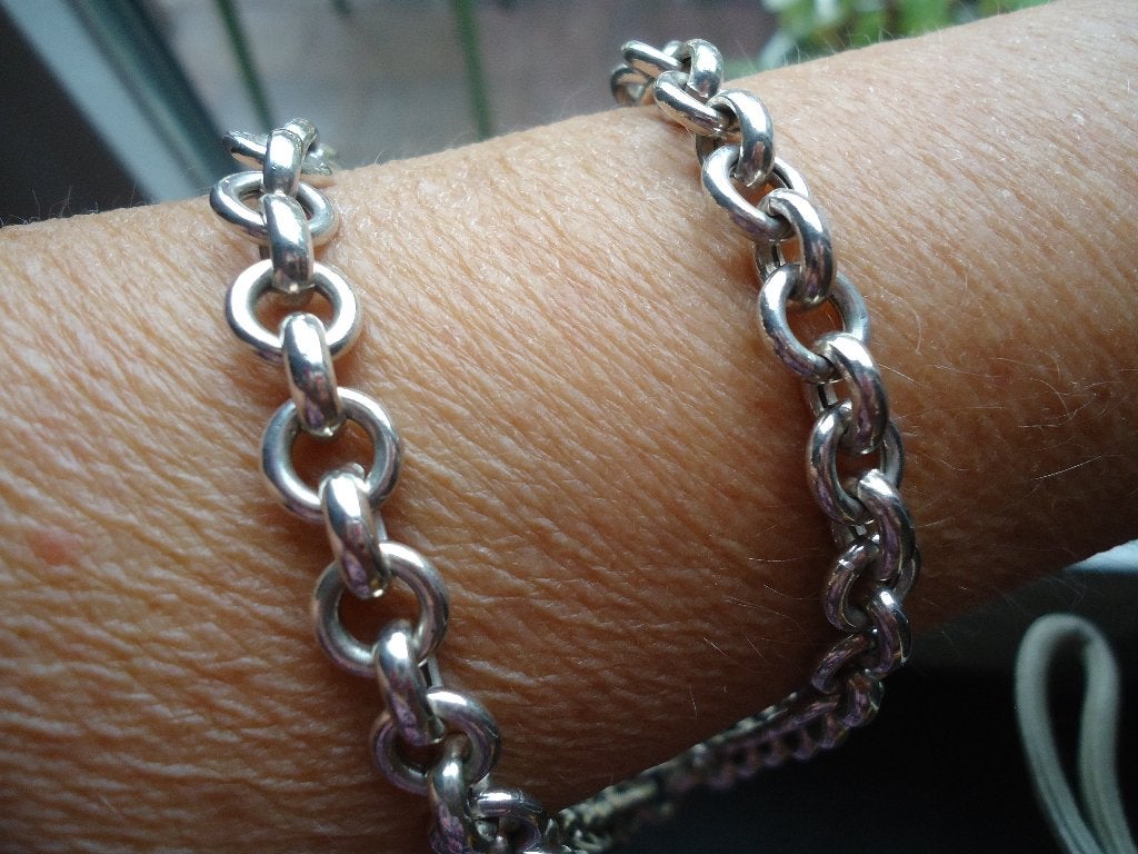 mooie echt zilveren ketting jasseron 925 en 42 cm en 29,4 gr, Ophalen of Verzenden, Zo goed als nieuw, Zilver, Zilver