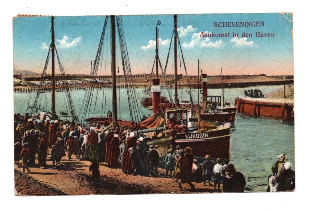 Oude Ansichtkaart Scheveningen Aankomst In Den Haven 1923, Ophalen of Verzenden, 1920 tot 1940, Gelopen, Zuid-Holland