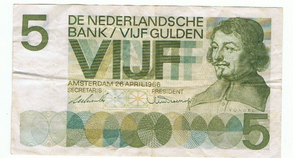 bankbiljet vijf gulden  5 gulden  K408, Postzegels en Munten, Ophalen of Verzenden, 5 gulden, Los biljet