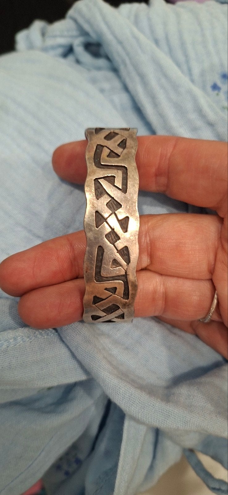 Vintage Taxco zilveren armband - 35 gram, Ophalen of Verzenden, Gebruikt, Zilver, Zilver