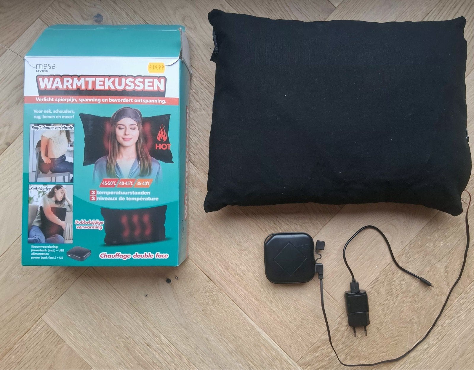 Mesa Living Warmtekussen - Zwart, USB-aansluiting, Ophalen of Verzenden, Zo goed als nieuw, Overige typen