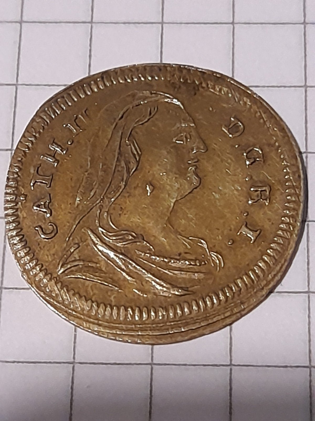 Prachtige 18e Eeuwse Neurenbergse Rekenpenning Catharina II, Ophalen of Verzenden