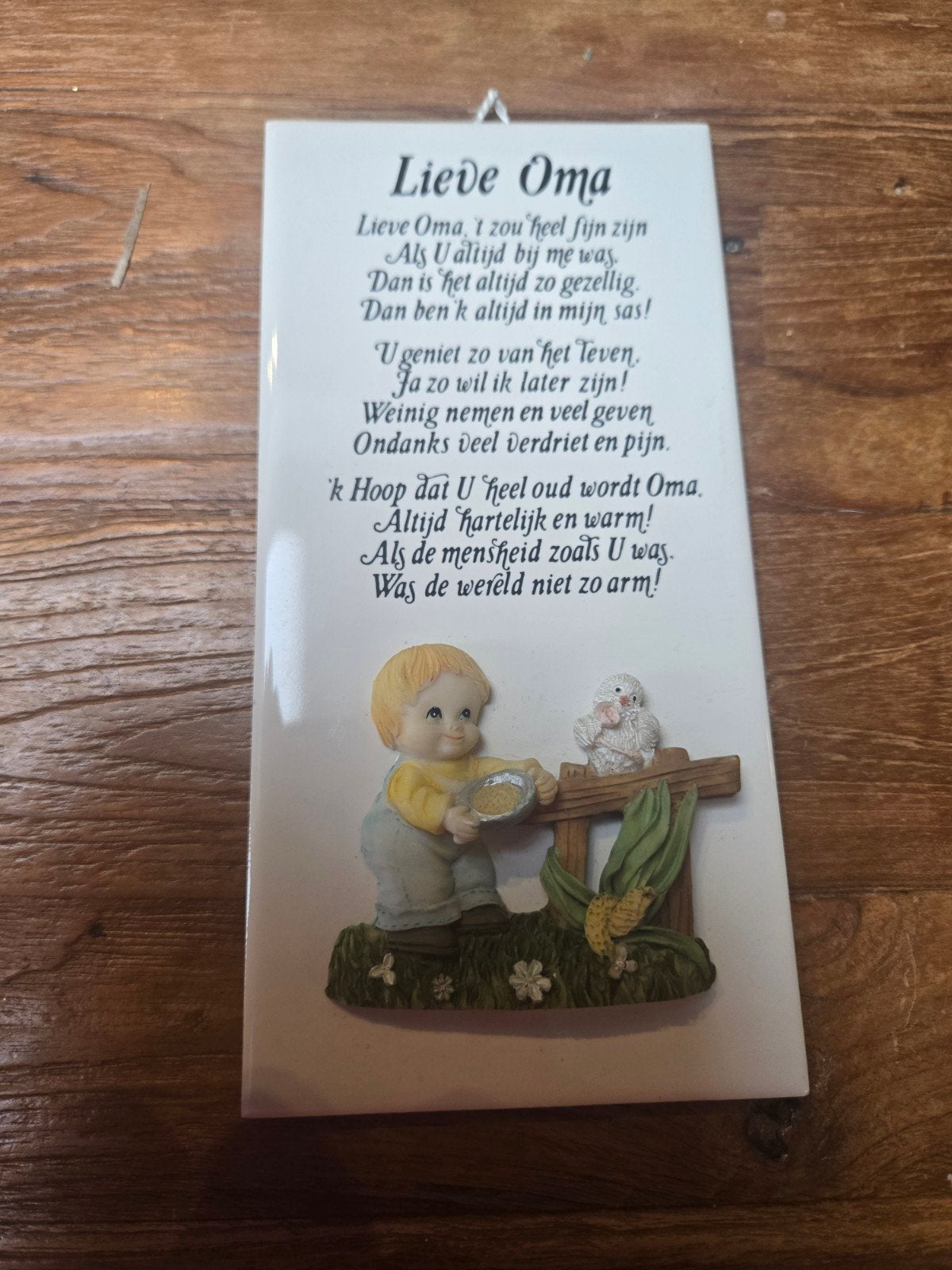 Tegeltje Lieve Oma, Ophalen of Verzenden, Zo goed als nieuw