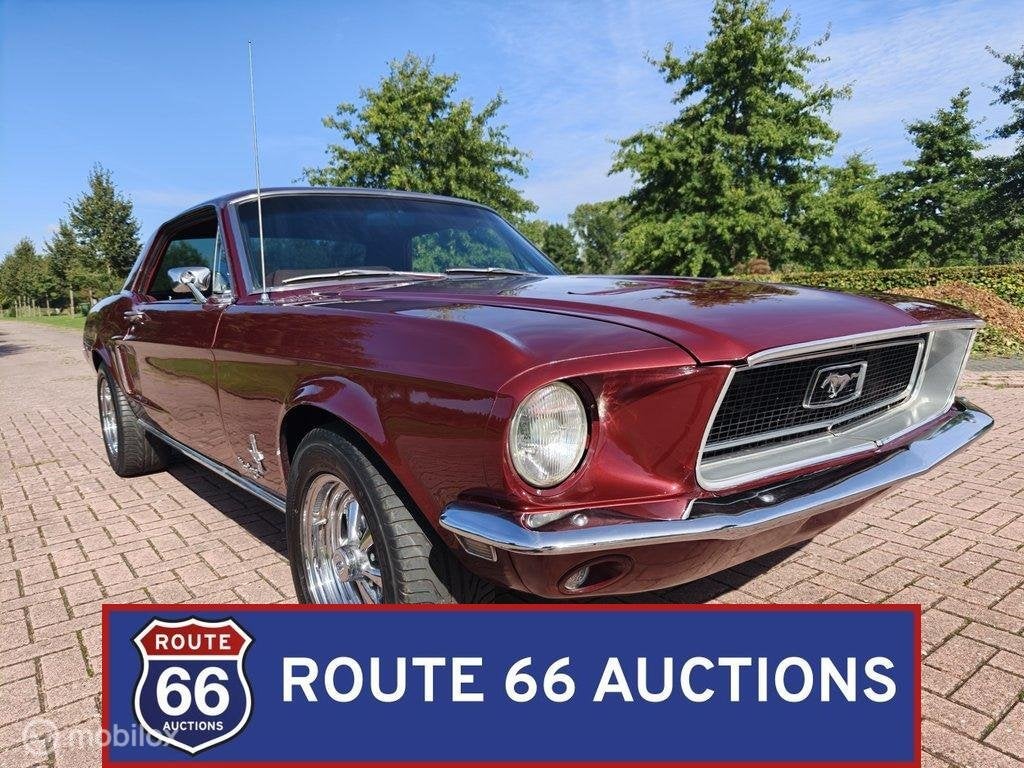 Ford Mustang Hardtop C-Code | 1968 | Route 66 Auctions, Auto's, Overige carrosserieën, Zwart, Bedrijf, Handgeschakeld