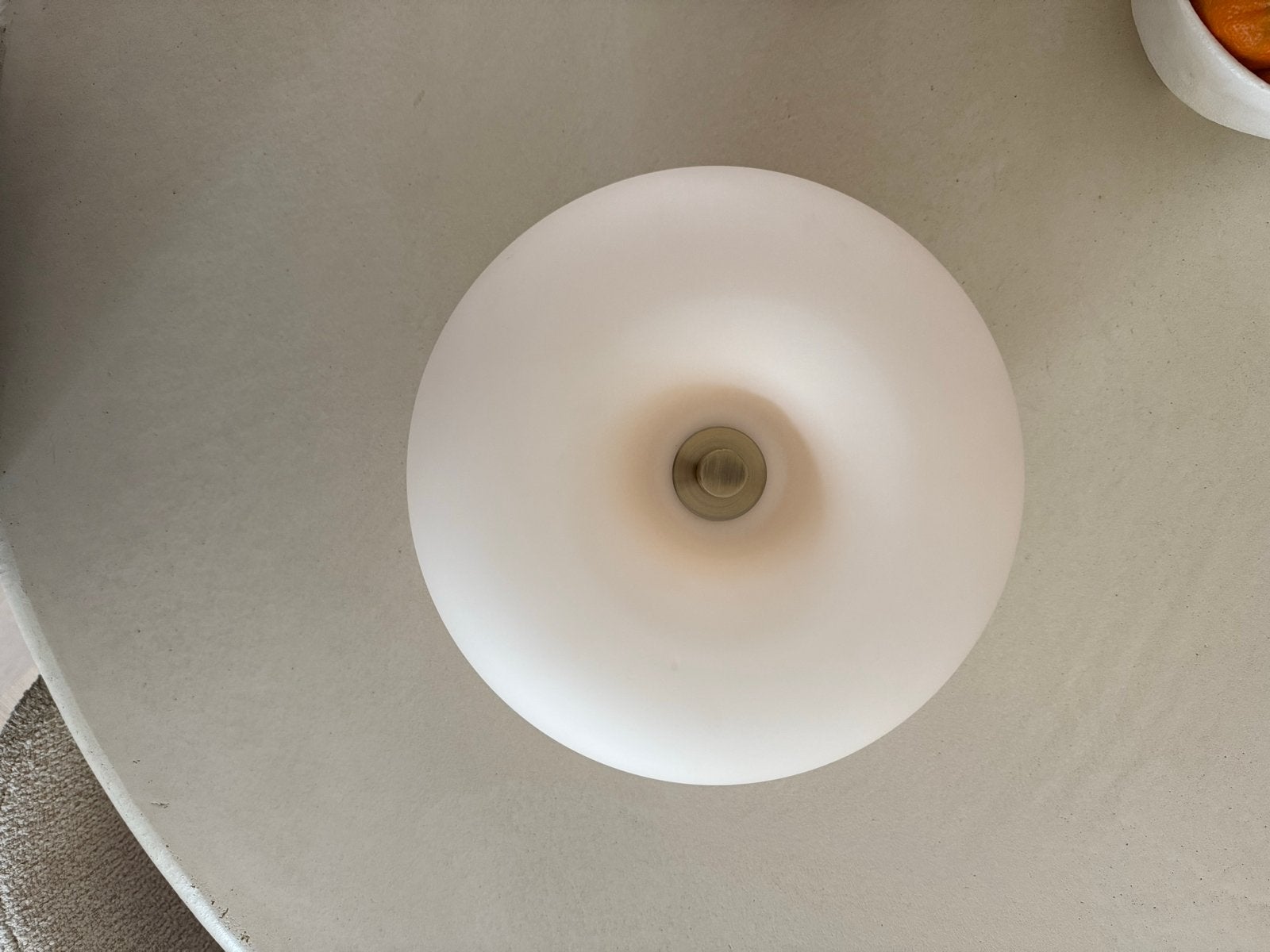 Moderne Plafondlamp Rietveld Licht - Wit Glas & Messing, Modern, Ophalen of Verzenden, Wit, Glas