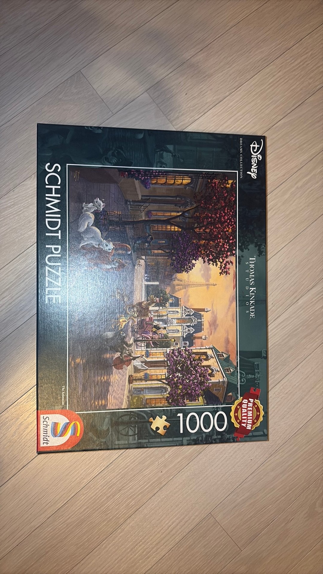 Schmidt puzzle - Thomas Kinkade studios Disney 1000 pieces, Ophalen of Verzenden, 500 t/m 1500 stukjes, Gebruikt, Legpuzzel