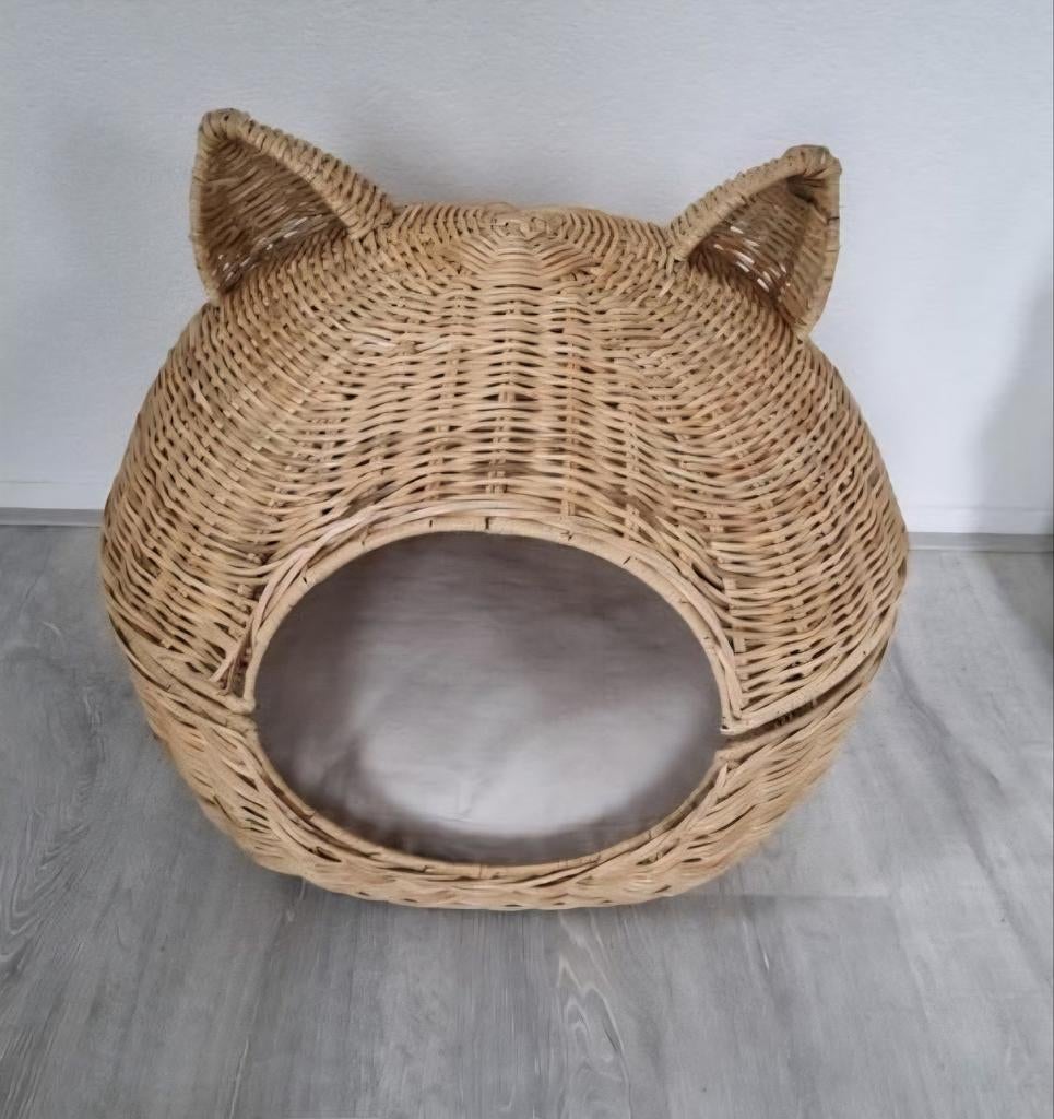 Grote luxe rieten kattenmand, Ophalen, Nieuw, Riet