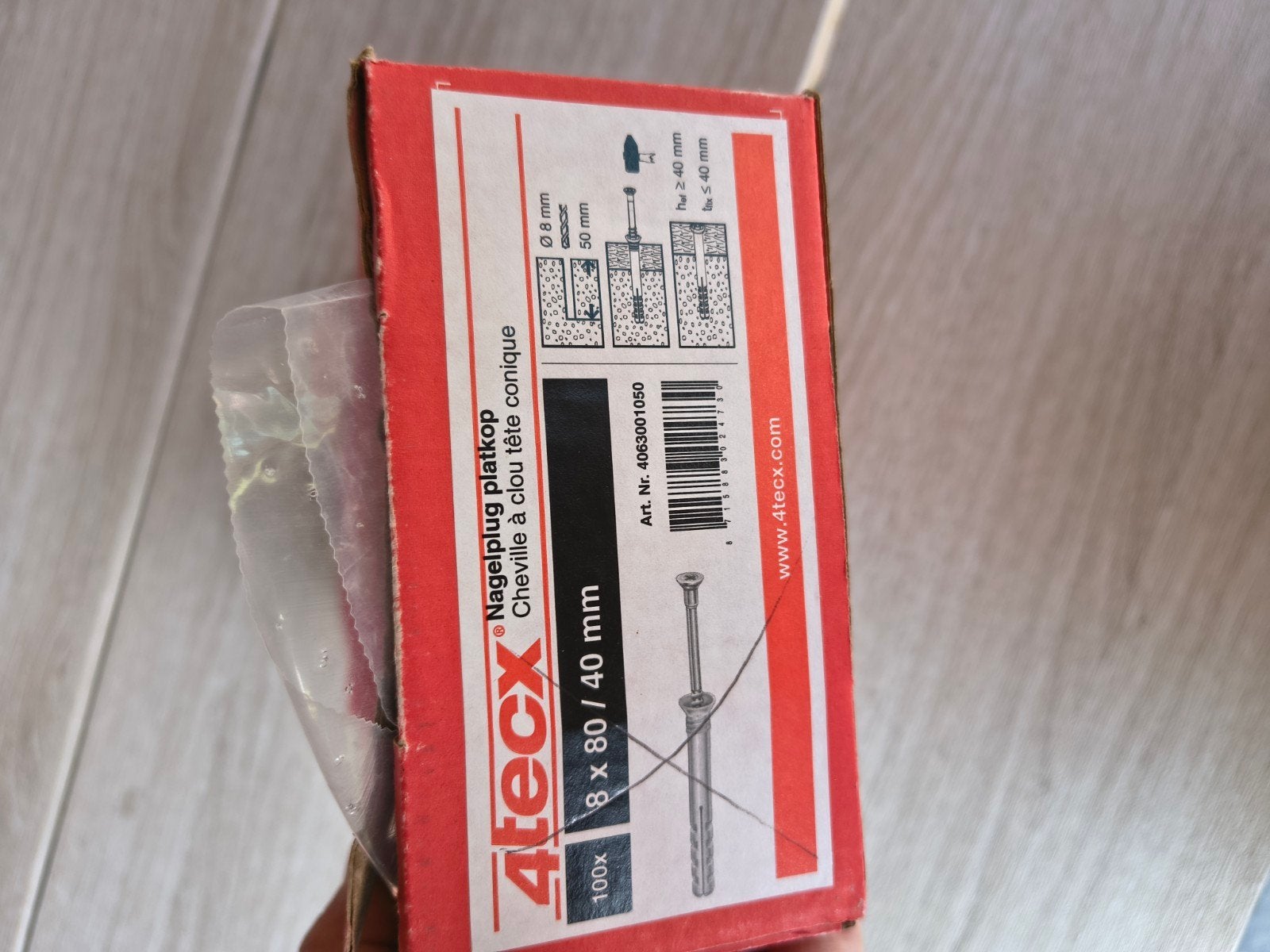 Nieuwe slagpluggen 8x80/40mm, zie foto voor maten, Ophalen, Nieuw, 50 tot 100 mm, Pluggen