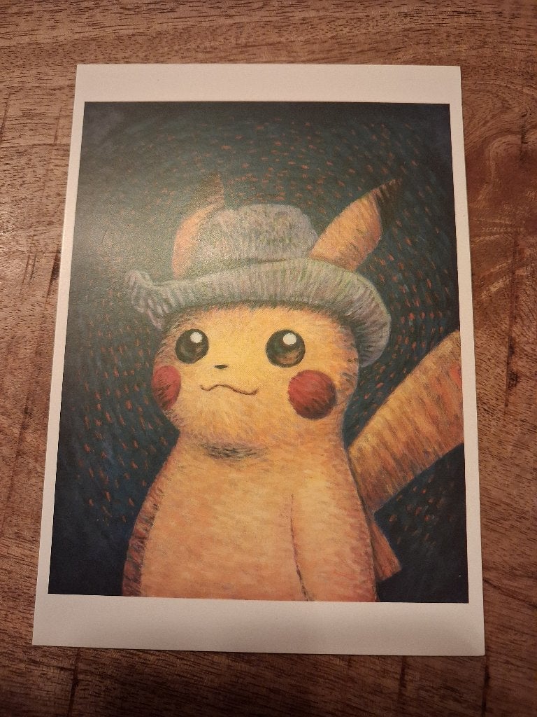 Pokémon ansichtkaart van gogh, Ophalen of Verzenden, Zo goed als nieuw, Losse kaart