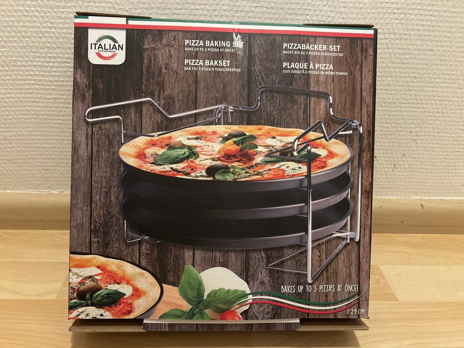 Pizza Bakset - Bak tot 3 pizza's tegelijk!, Ophalen of Verzenden, Nieuw, Overige merken, Pizzaoven