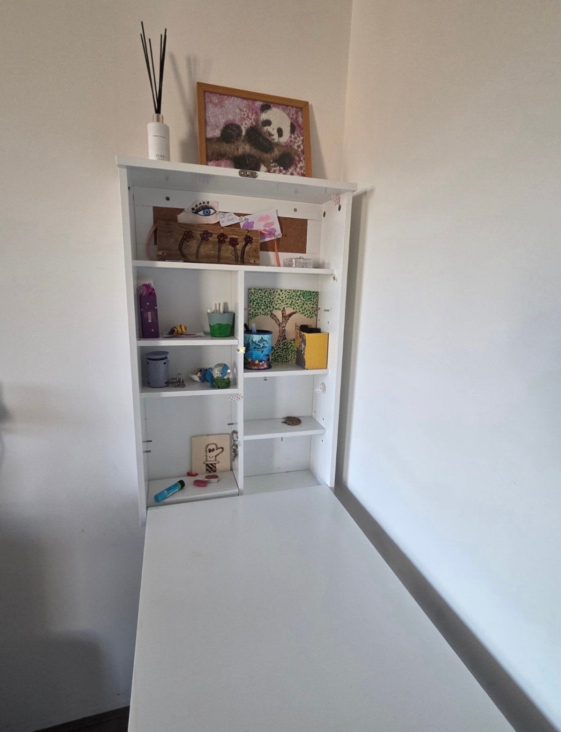 Wandbureau opklapbaar met opbergruimte, Opbergruimte, Gebruikt, Ophalen of Verzenden, Overige merken