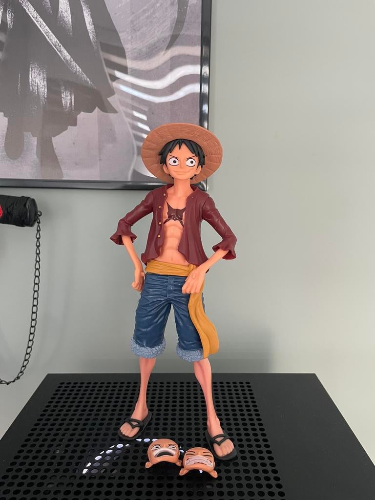 One Piece Monkey D Luffy met 3 gezichten anime figuur, Ophalen of Verzenden, Nieuw