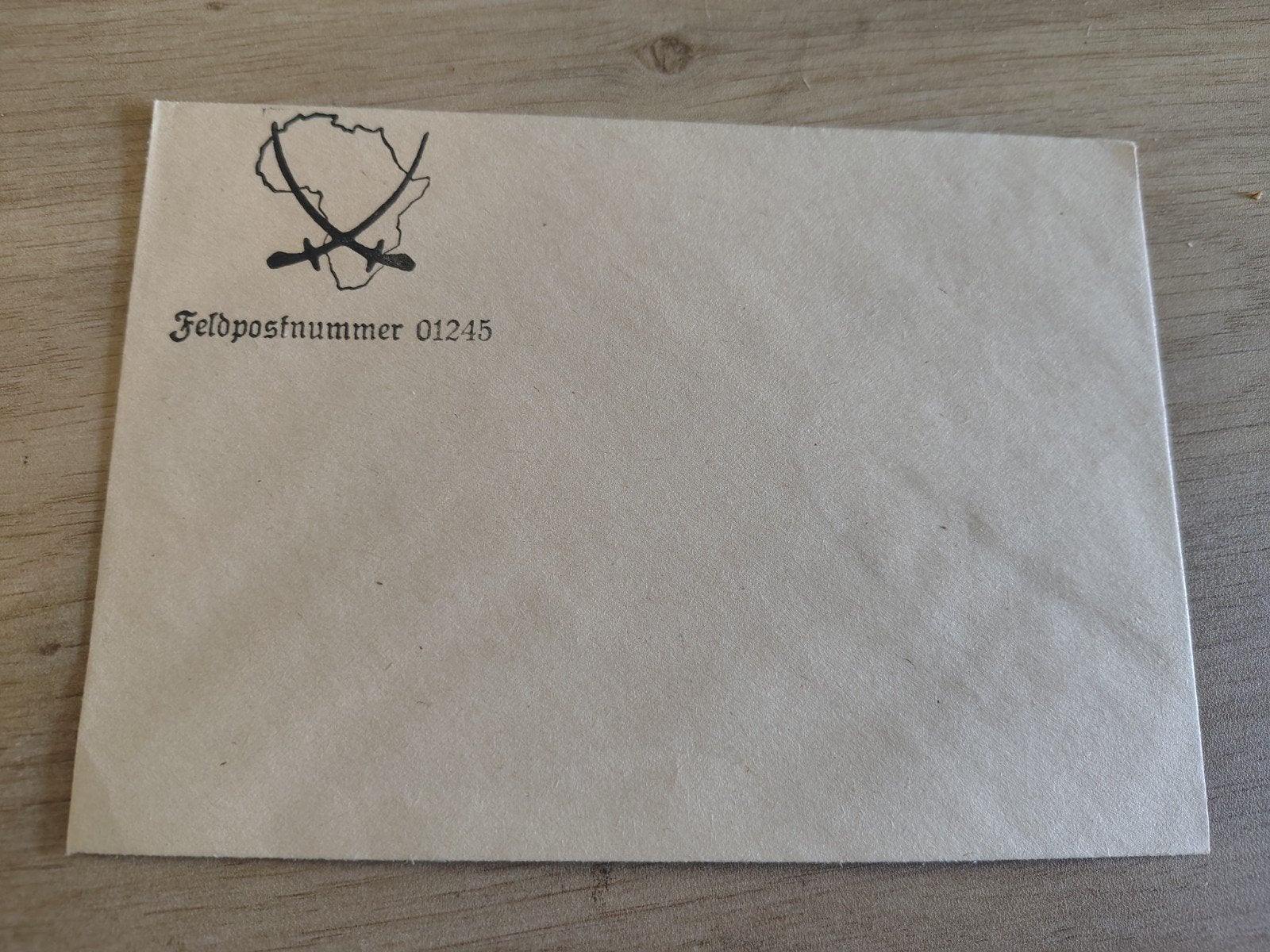 Feldpost Enveloppe Feldpostnummer 01245 Afrika Korps, Verzamelen, Militaria | Tweede Wereldoorlog, Ophalen of Verzenden, Nederland