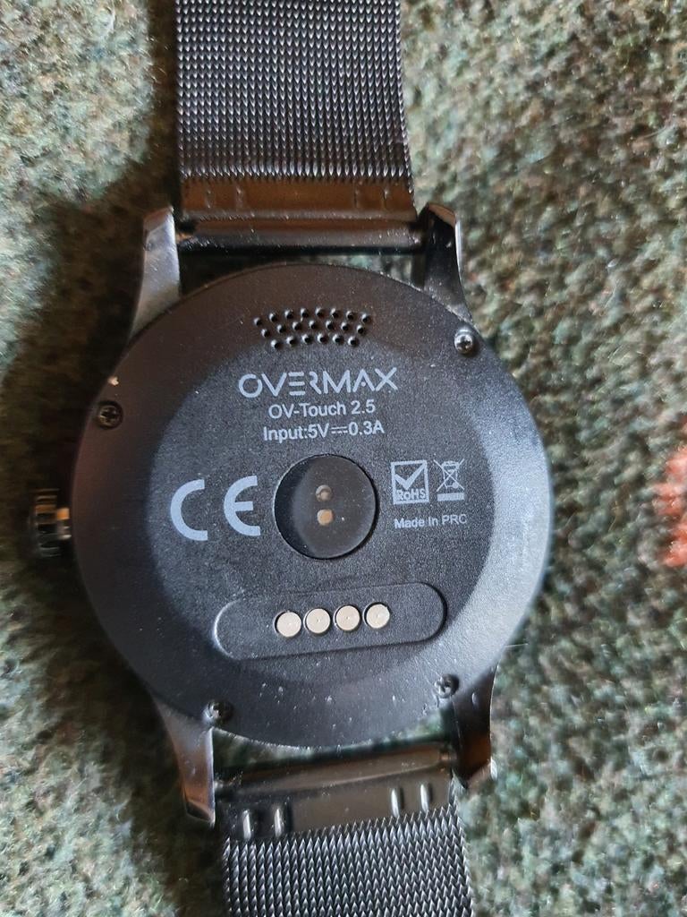 Overmax OV-Touch 2.5 Smartwatch - Zwart met Milanese Band, Gebruikt, Zwart, Ophalen of Verzenden, Overmax