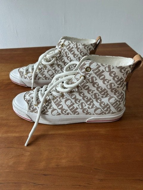 Chloe hoge sneakers, Ophalen, Beige, Chloe, Sneakers of Gympen