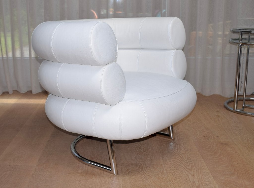 ClassiCon Bibendum Chair – Eileen Gray – Wit leer (evt. 2), Huis en Inrichting, Gebruikt, Wit, Design, Ophalen of Verzenden