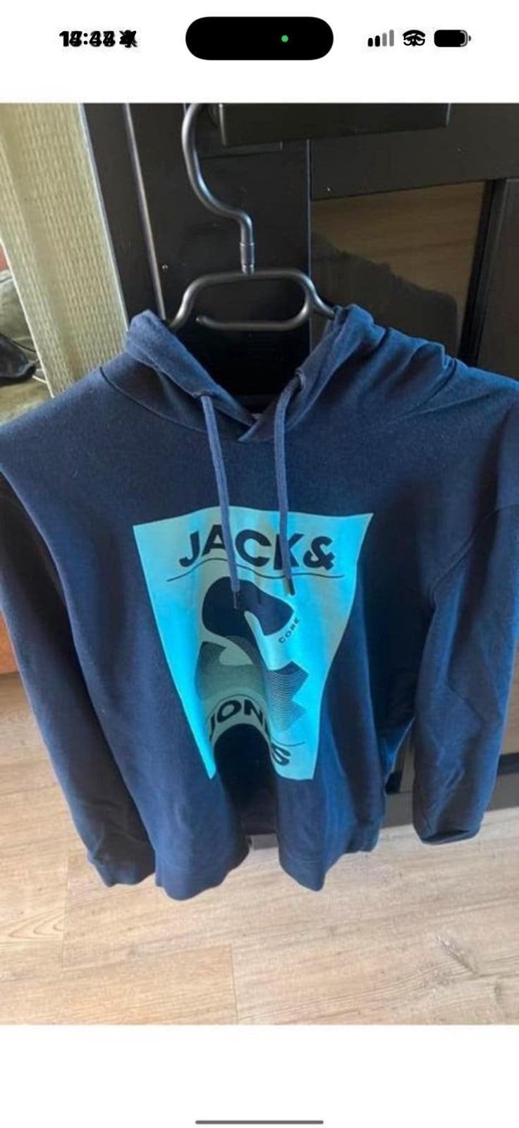 Hoodie met opdruk, Ophalen of Verzenden, Gedragen, Maat 48/50 (M), Blauw