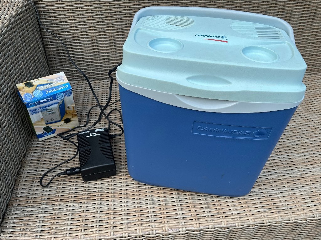 Te koop: thermo-elektrische koelbox Campingaz 22 ltr, Ophalen of Verzenden, Gebruikt, Koelbox, Elektrisch