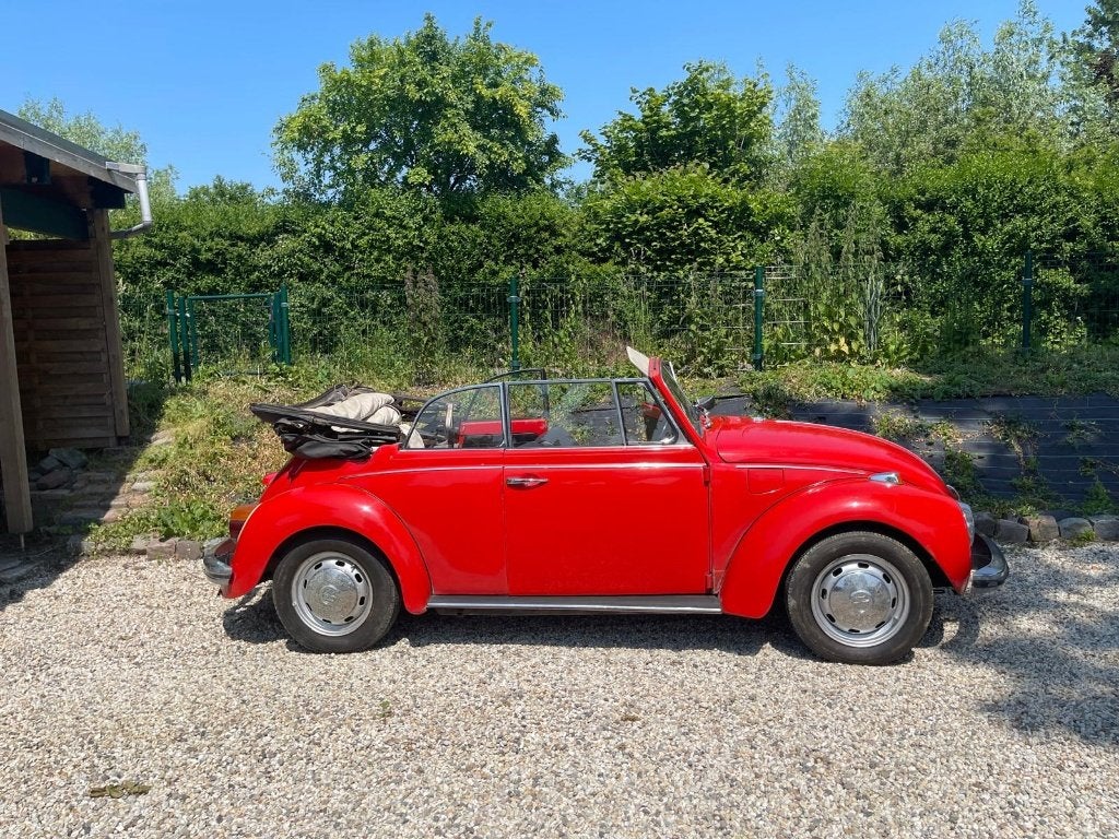 Vw Kever 1302 Cabriolet Luchtgekoeld Rijdend project, Auto's, Achterwielaandrijving, Zwart, Cabriolet, Volkswagen