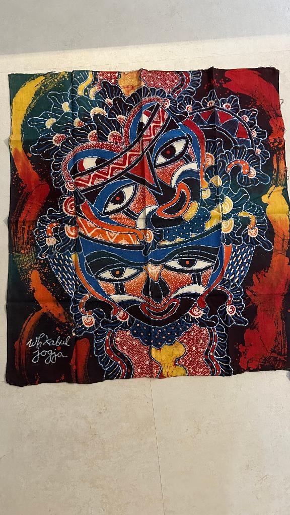 Kunst van Batik doek Indonesië, Ophalen of Verzenden