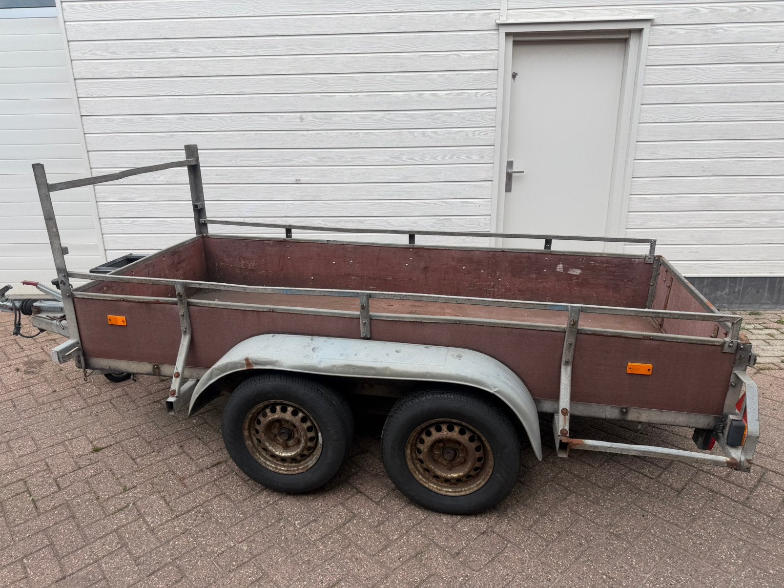 Aanhangwagen Dubbelasser Euro Trailer Robuuste Aanhanger, Auto diversen, Aanhangers en Bagagewagens, Ophalen, Gebruikt