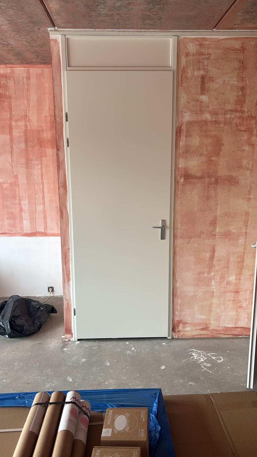 Nieuwe kozijn met bovenlicht exclusief deur 260cm, Ophalen, 80 tot 100 cm, 215 cm of meer, Binnendeur