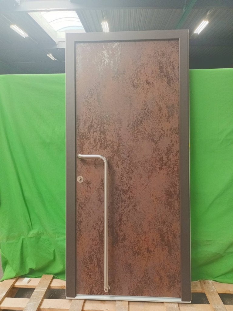 Aluminium Voordeur volpaneel b99 x h215 cm Rusty Iron -2618-