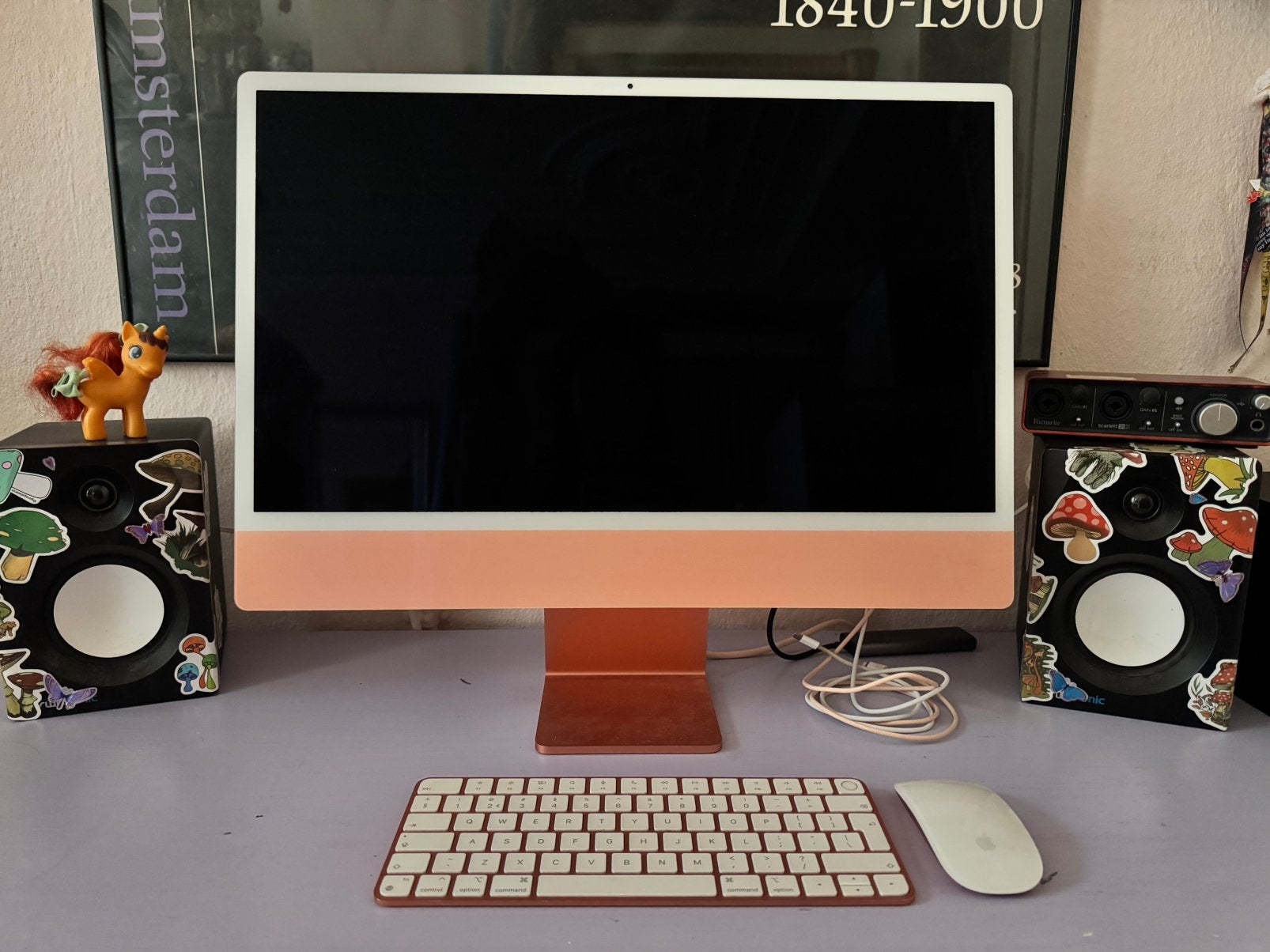 iMac 24inch, M1 (2021) 16GB RAM, 1TB SSD, Coral/Pink, Computers en Software, Ophalen, Zo goed als nieuw, IMac