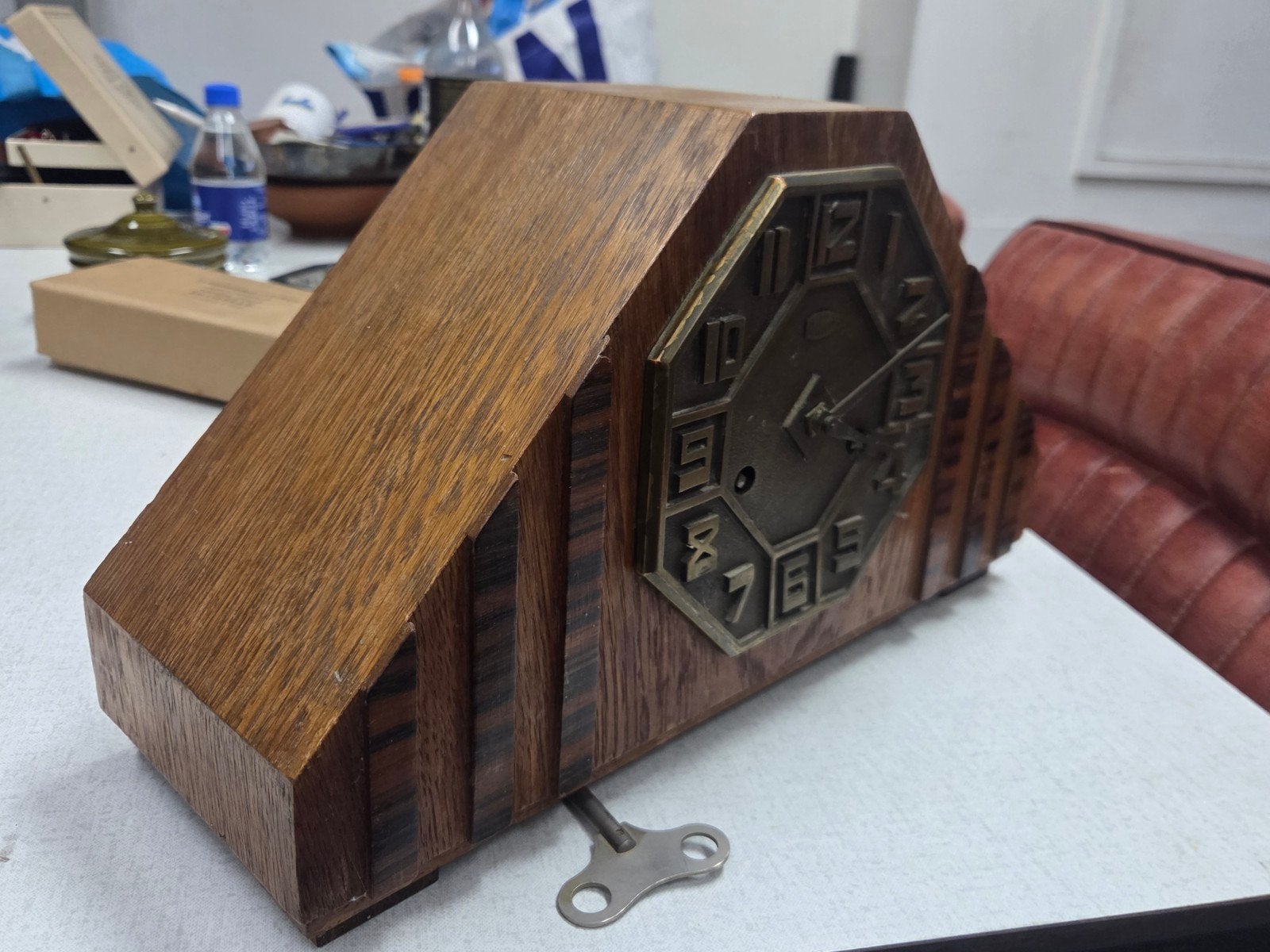 Art Deco Huga schoorsteenklok, Ophalen of Verzenden