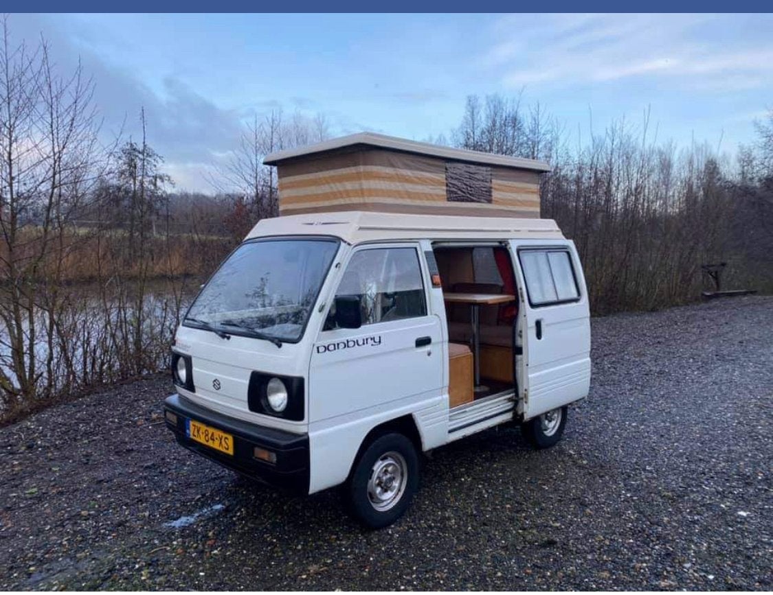 Authentieke Camper Suzuki super carry 1990 (Danbury renegade, Caravans en Kamperen, Campers, Buscamper of Camperbus, Reservewiel