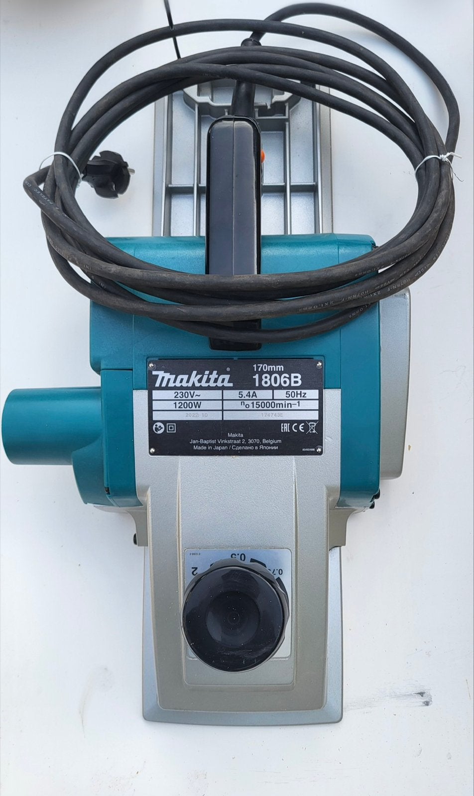 Makita 1806B 170mm schaafmachine, Doe-het-zelf en Verbouw, Ophalen of Verzenden, Zo goed als nieuw